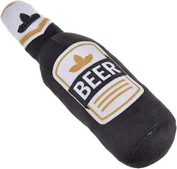 Pet Luxury Refreshments Dog Squeaky Plush Toy-Black