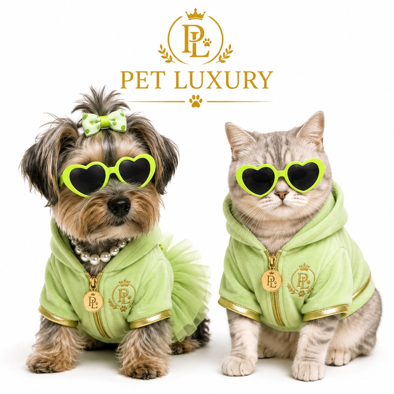 Pet Luxury Green Dog And Cat Sunglasses