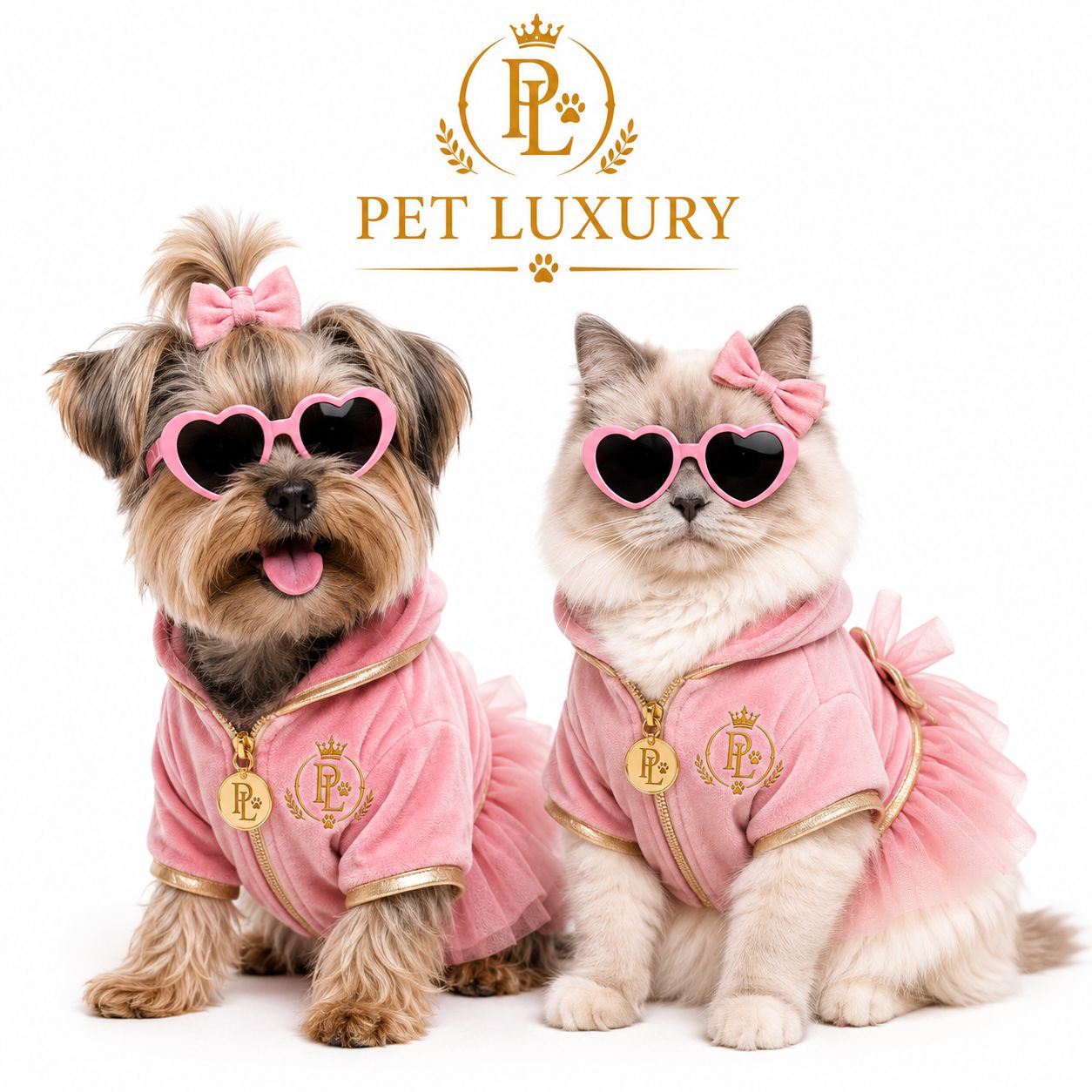 Pet Luxury Pink Dog And Cat Sunglasses
