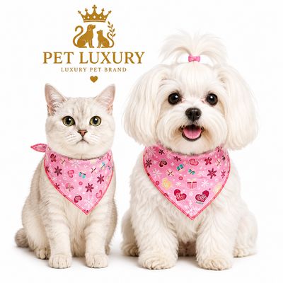 Dog Or Cat Puppy Pink Bandana Dog Or Cat Puppy Pink Bandana