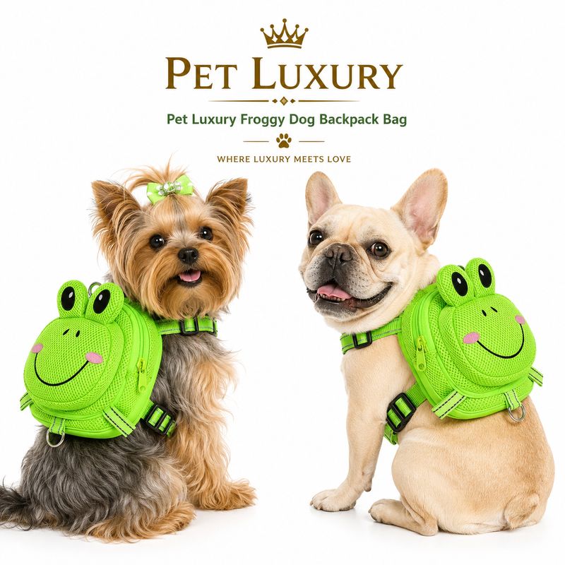 Pet Luxury Froggy Dog Backpack Bag Pet Luxury Froggy Dog Backpack Bag