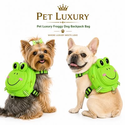 Pet Luxury Froggy Dog Backpack Bag