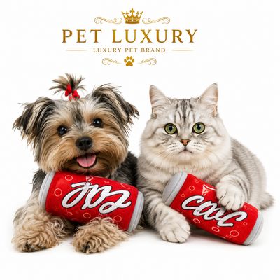 Pet Luxury Soft Squeaky Plush Can Dog Toy