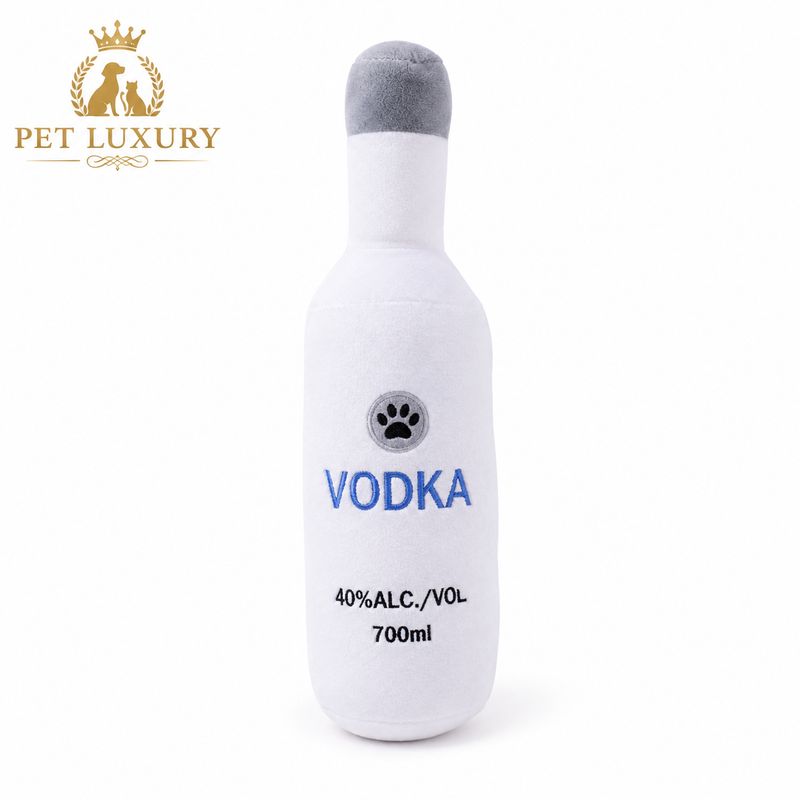 Pet Luxury Soft Drink Ice Bottle Dog Squeaky Durable Plush Toy