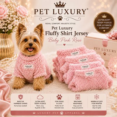 Pet Luxury Fluffy Cat And Dog Shirt Jersey – Pink
