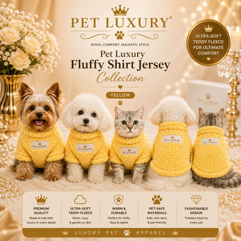 Pet Luxury Fluffy Shirt Jersey – Yellow