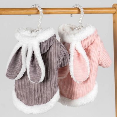 Fuzzy Wear Rabbit Dog Clothing-Pink