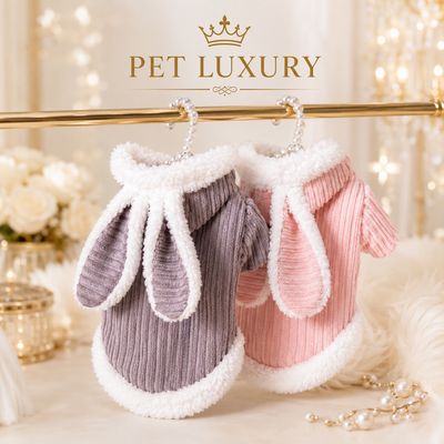 Fuzzy Wear Rabbit Dog Clothing - Pink