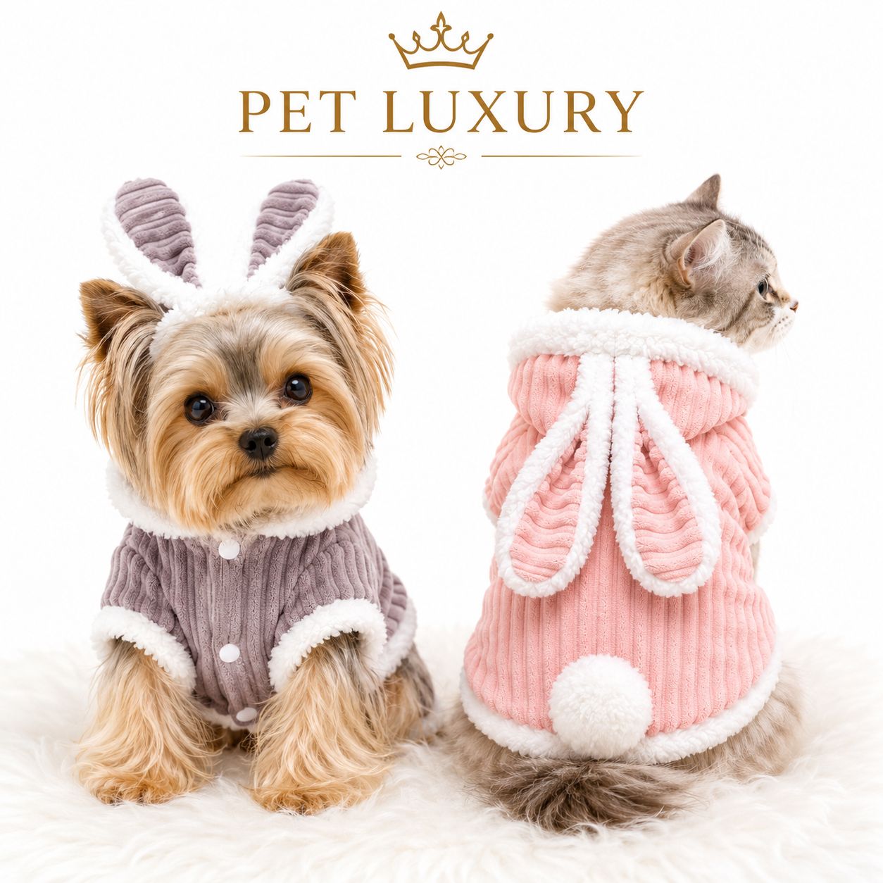 Fuzzy Wear Rabbit Dog Clothing - Pink Fuzzy Wear Rabbit Dog Clothing - Pink