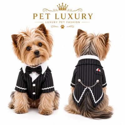 Pet Luxury Stylish Tuxedo Striped Shirt for Dogs And Cats Pet Luxury Stylish Tuxedo Striped Shirt for Dogs And Cats