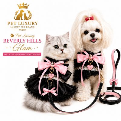 Pet Luxury Beverly Hills Glam Dog And Cat Harness And Leash Dress Pet Luxury Beverly Hills Glam Dog And Cat Harness And Leash Dress