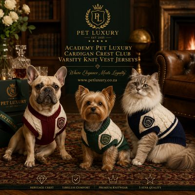 Academy Pet Luxury Cardigan Crest Club Varsity Knit Vest Jersey – Ruby Red