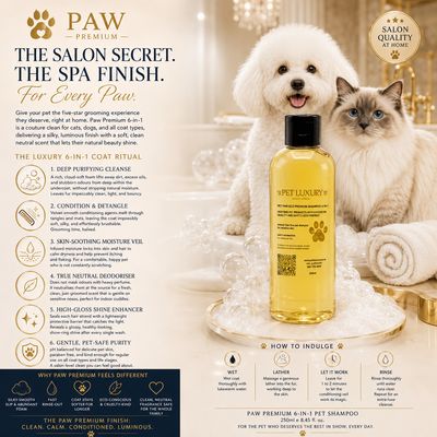 Paw Premium 6-in-1 Pet Shampoo — 250ml
