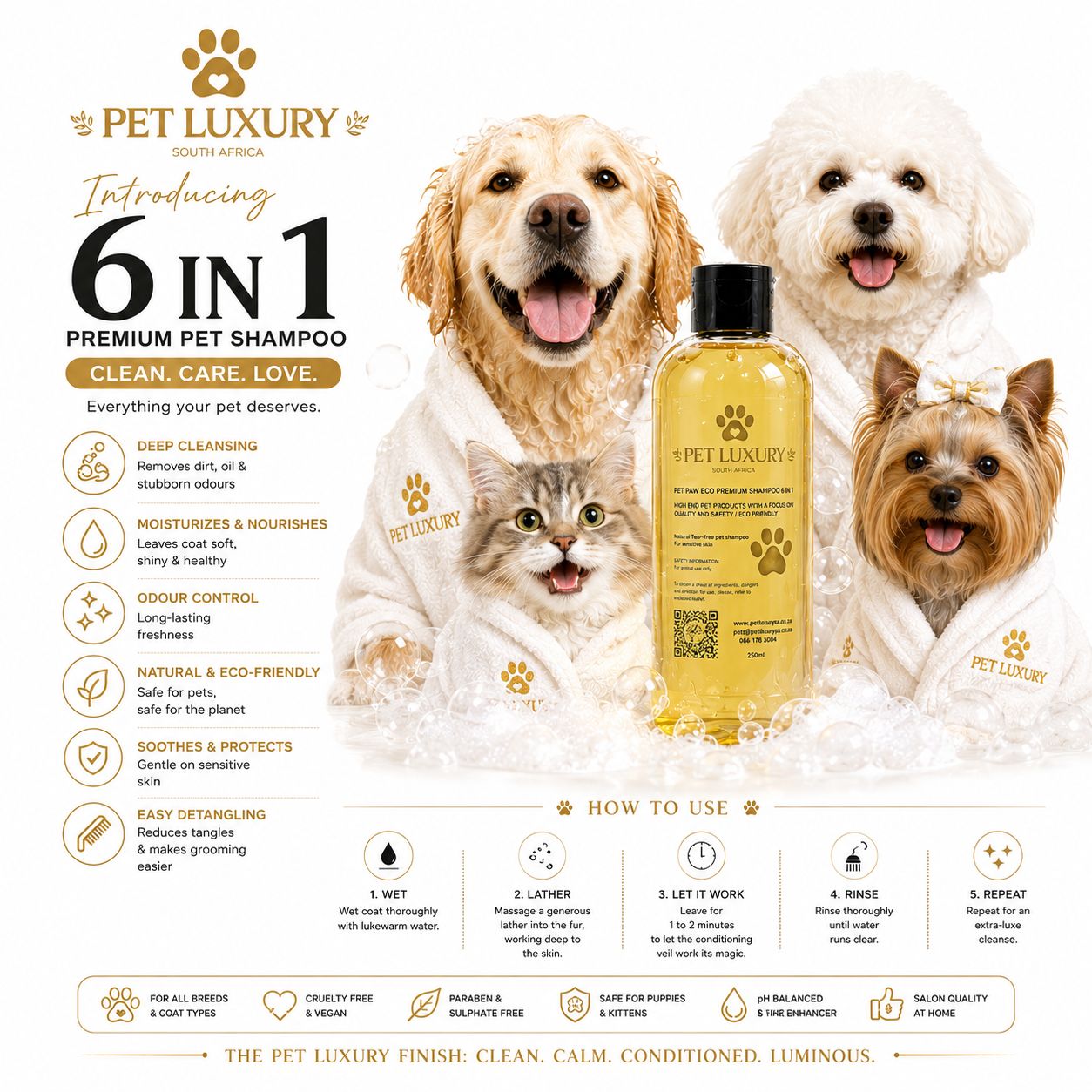Paw Premium 6-in-1 Pet Shampoo — 250ml