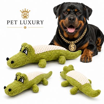 Freddy Lizzard Crocodile Pet Squeaky Toy - Green Freddy Lizzard Crocodile Pet Squeaky Toy - Green