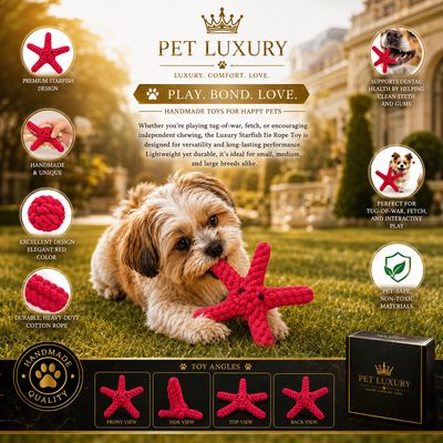 Pet Luxury Starfish Dog Rope Chew Toy – Premium Rope Chew