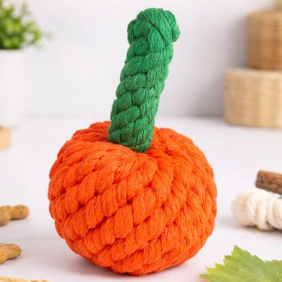 Pet Luxury Pumpkin Rope Durable Dog Chew Toy