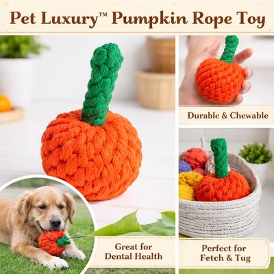 Pet Luxury Pumpkin Rope Durable Dog Chew Toy