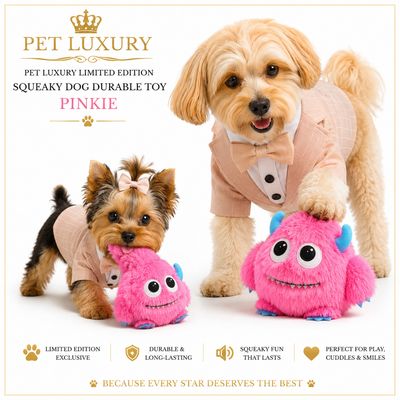 Pet Luxury Limited Edition Squeaky Dog Durable Toy - Pinkie Pet Luxury Limited Edition Squeaky Dog Durable Toy - Pinkie