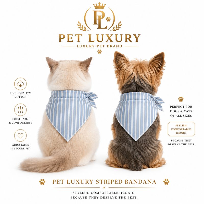 Pet Luxury Striped Bandana Pet Luxury Striped Bandana