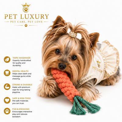 Pet Luxury Royale Carrot Handmade Rope Toy Pet Luxury Royale Carrot Handmade Rope Toy