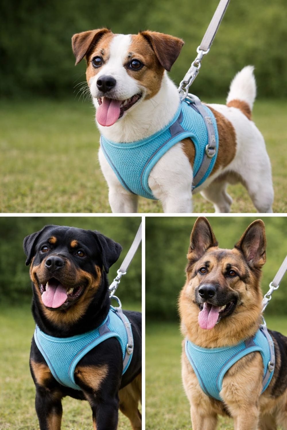 Pet Luxury PowerFit Harness and Leash - Blue and Grey Pet Luxury PowerFit Harness and Leash - Blue and Grey