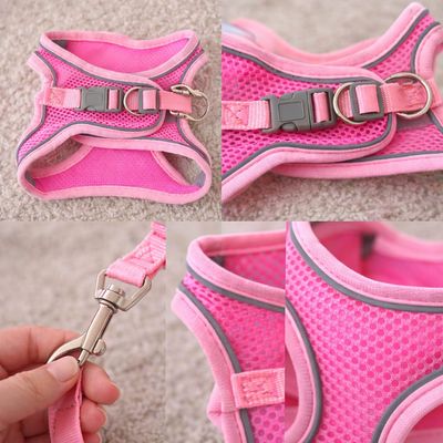 Pet Luxury PowerFit Harness and Leash - Pink