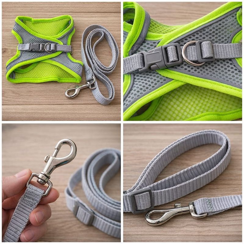 Pet Luxury PowerFit Harness and Leash - Green