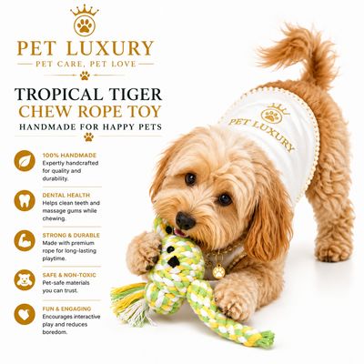 Pet Luxury Tropical Tiger Chew Handmade Rope Toy
