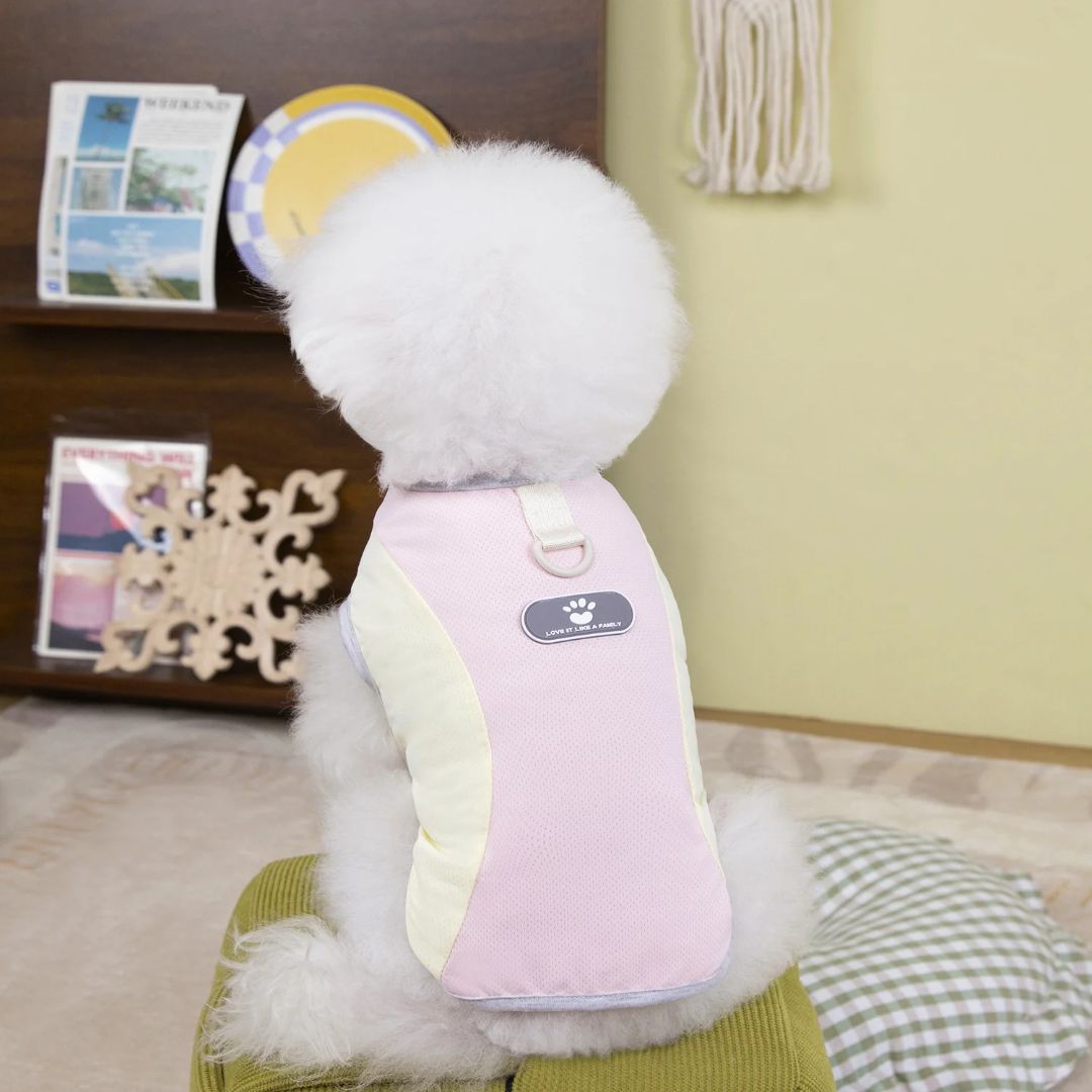 Pastel Luxury Range Dog Clothing-Pink and Yellow