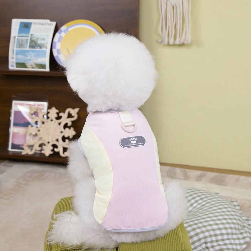 Pastel Luxury Range Dog Clothing-Pink and Yellow