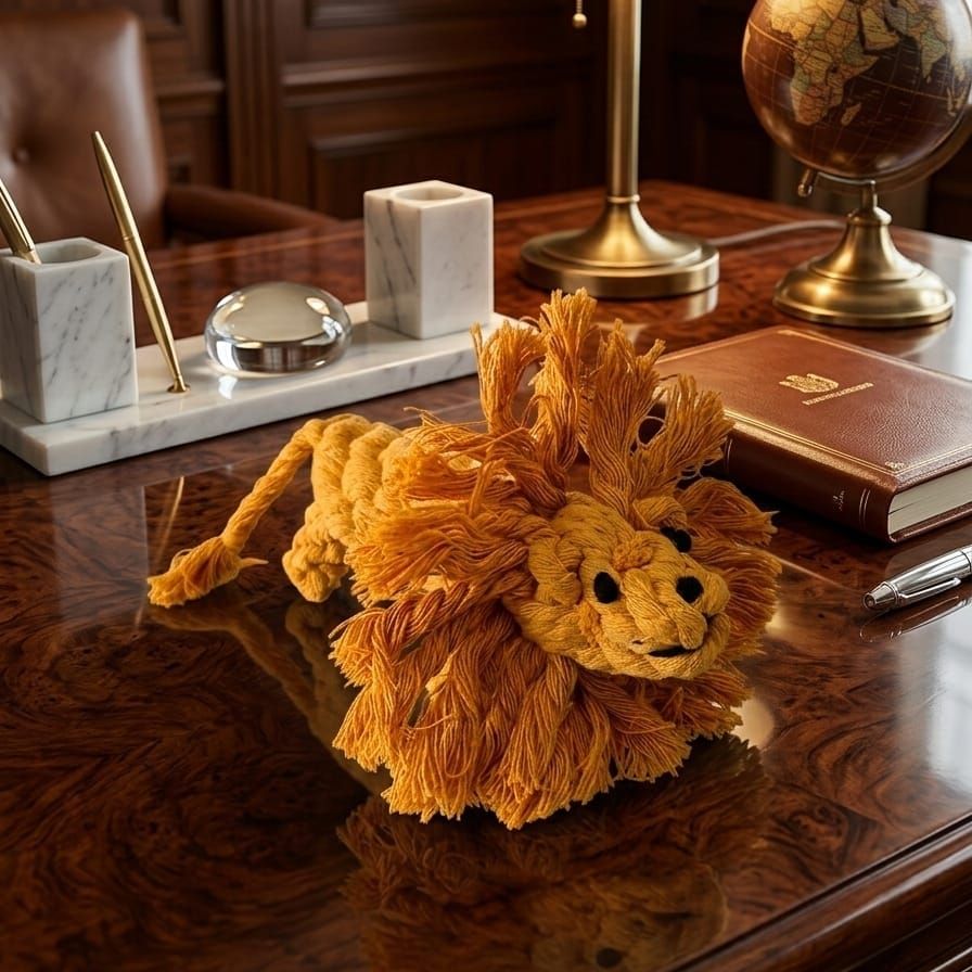 Pet Luxury Safari Lion Handmade Quality Rope Dog Toy