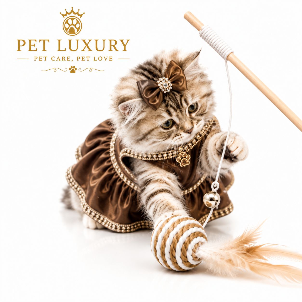 Luxury Kitty Ball Teaser with Bell