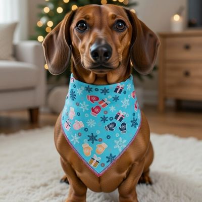 Pet Luxury Festive Paws Bandana