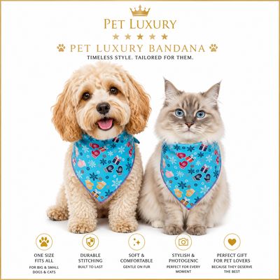 Pet Luxury Festive Paws Bandana