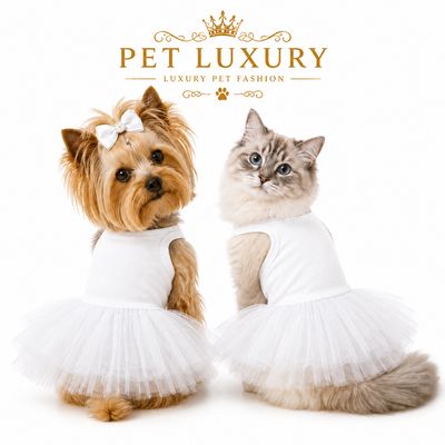 The Royal Ballerina Pet Luxury Dress - Stylish White The Royal Ballerina Pet Luxury Dress - Stylish White