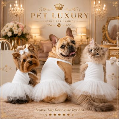 The Royal Ballerina Pet Luxury Dress - Stylish White