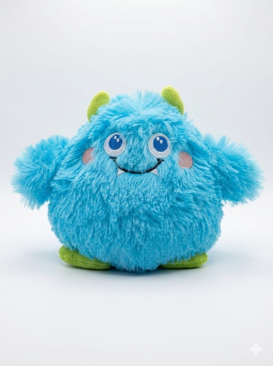 ​Pet Luxury Plushy Monster Blue Squeaky Toy