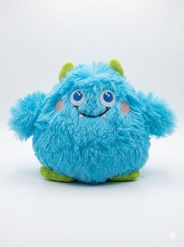 ​Pet Luxury Plushy Monster Blue Squeaky Toy