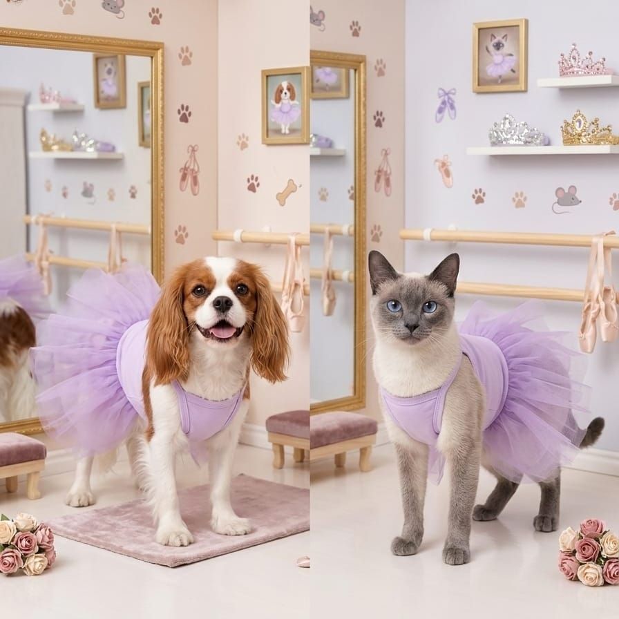 Luxury Ballerina Pet Dress-Purple