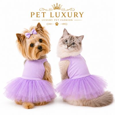 The Royal Ballerina Pet Luxury Dress - Stylish Baby Purple