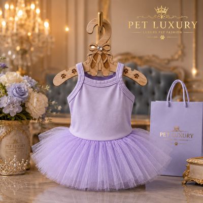 The Royal Ballerina Pet Luxury Dress - Stylish Baby Purple