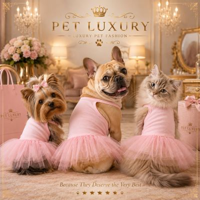 The Royal Ballerina Pet Luxury Dress - Stylish Baby Pink