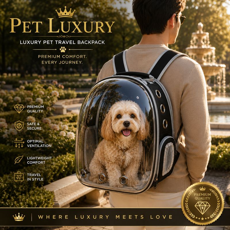 Luxury Pet Travel Backpack – Premium Dog & Cat Carrier