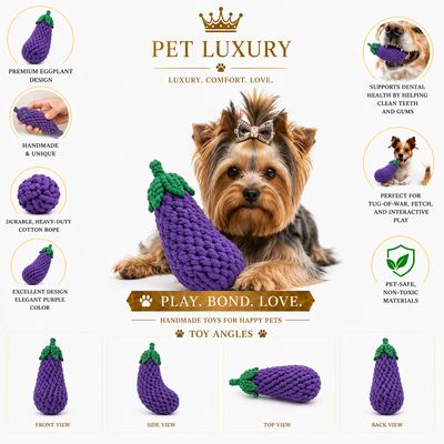 Pet Luxury Eggplant Durable Chew Rope Pet Luxury Eggplant Durable Chew Rope