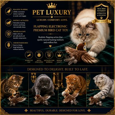Pet Luxury Flapping Electronic Premium Bird Cat Toy