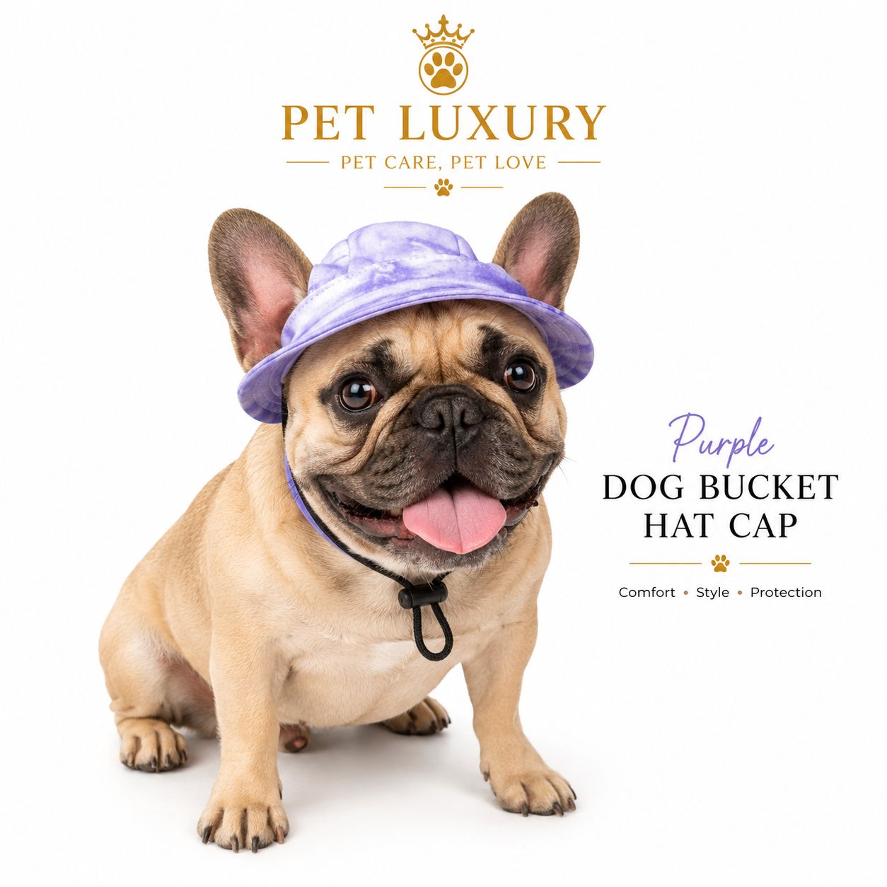 Pet Luxury Purple Dog Or Cat Bucket Hat Cap Pet Luxury Purple Dog Or Cat Bucket Hat Cap