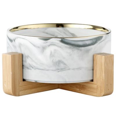 Pet Luxury A-High Class Cat And Dog Grey Feeding Bowl