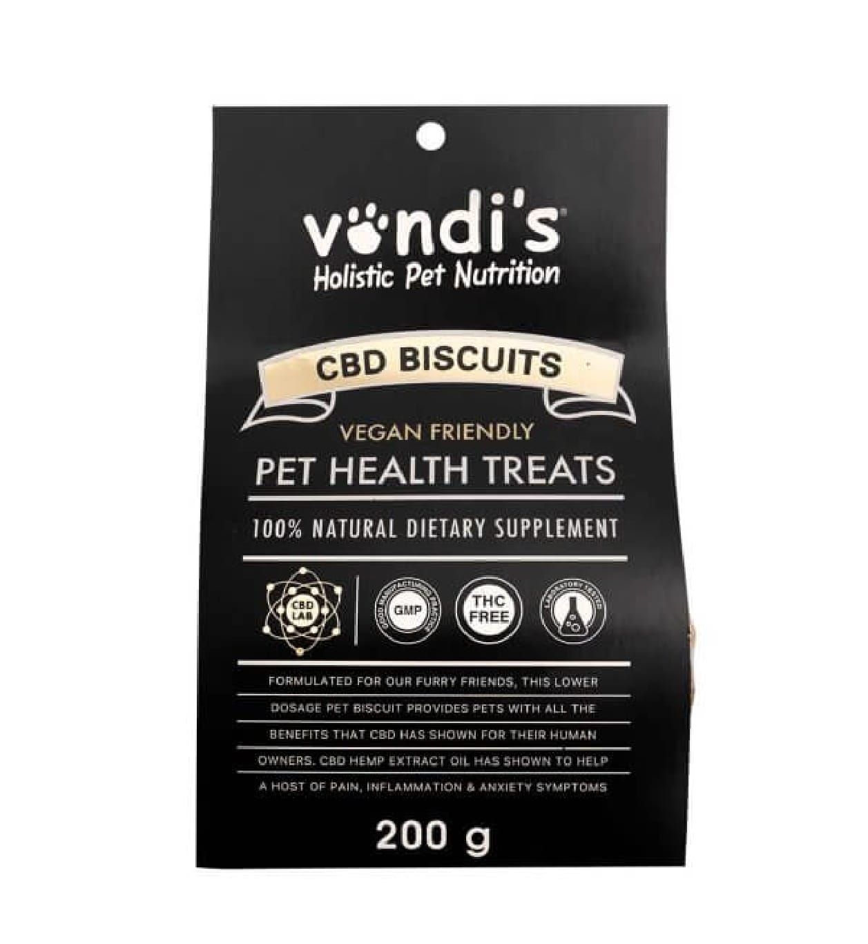 ​Vondi’s CBD Biscuits – Pet Health Treats (200g) from Pet Luxury