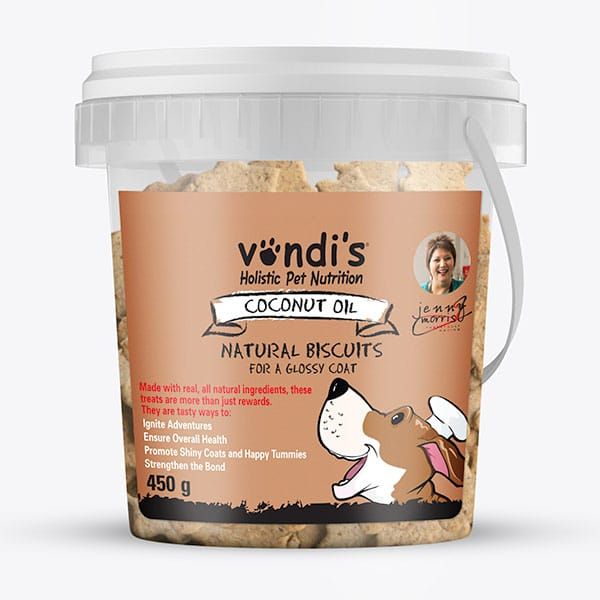 Vondi’s Coconut Oil Dog Biscuits – For Healthy Skin & A Glossy Coat (450g) from Pet Luxury